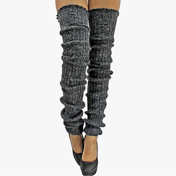 Luxury Divas Slouchy Thigh High Knit Dance Leg Warmers - Picture 1 of 2